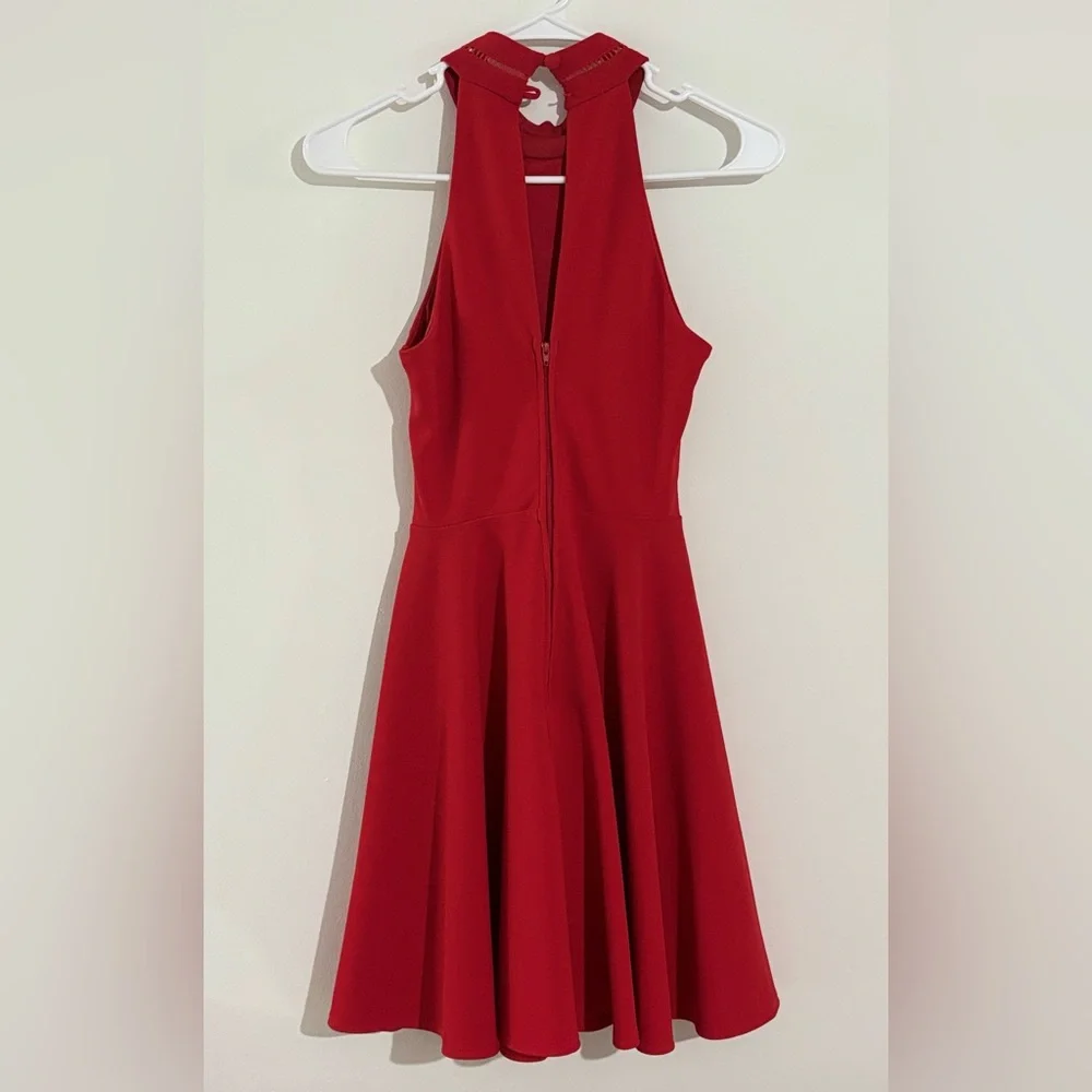 B Darlin Red Fit & Flare Dress - Size 1/2 - Picture 3 of 5